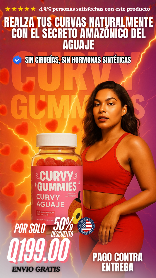 Curvy Gummies – Curvy Aguaje (60 gomitas) | Realce natural de curvas + apoyo hormonal