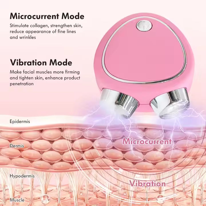 Masajeador Facial con Microcorriente ¡Rejuvenece tu piel desde el primer uso!