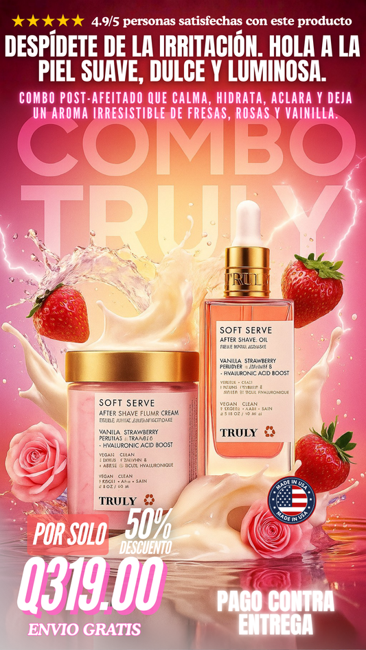 Combo Soft Serve – Aceite + Crema Post Afeitado | Péptidos y ácido hialurónico