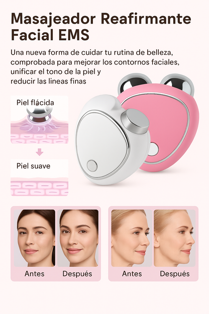 Masajeador Facial con Microcorriente ¡Rejuvenece tu piel desde el primer uso!
