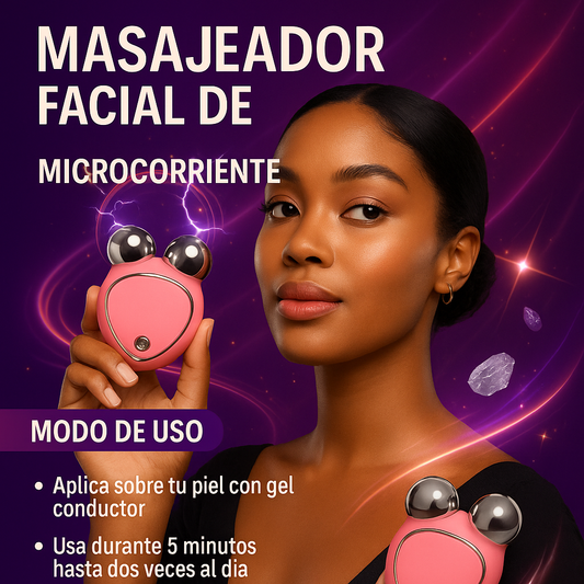 Masajeador Facial con Microcorriente ¡Rejuvenece tu piel desde el primer uso!