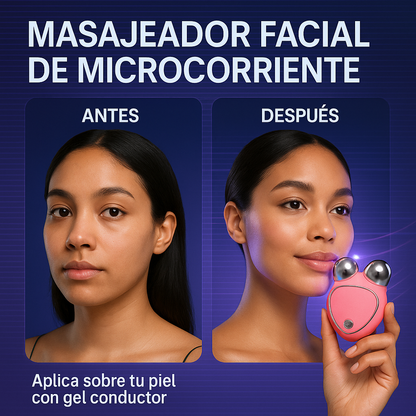 Masajeador Facial con Microcorriente ¡Rejuvenece tu piel desde el primer uso!