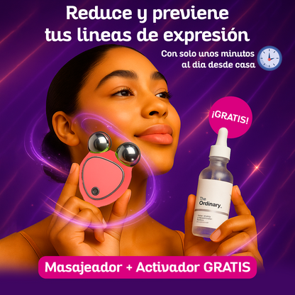 Masajeador Facial con Microcorriente ¡Rejuvenece tu piel desde el primer uso!