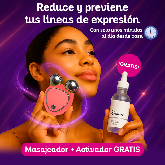 Masajeador Facial con Microcorriente ¡Rejuvenece tu piel desde el primer uso!